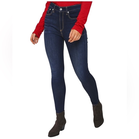 Rag & Bone High-Rise Ankle Skinny Jeans - Picture 1 of 9